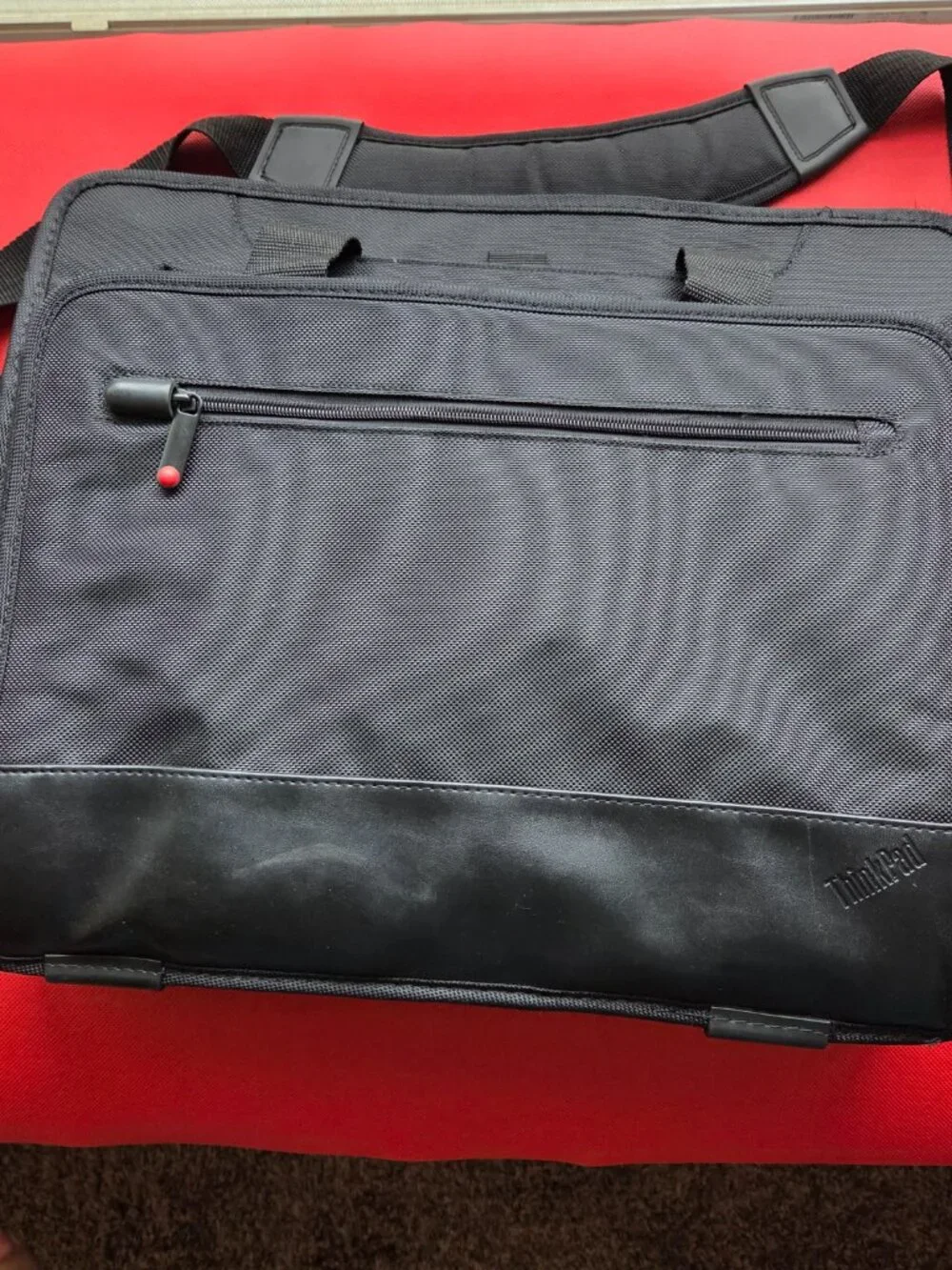 Lenovo ThinkPad 17” Large Laptop Black Carrying Case Bag W Strap Leather Handles